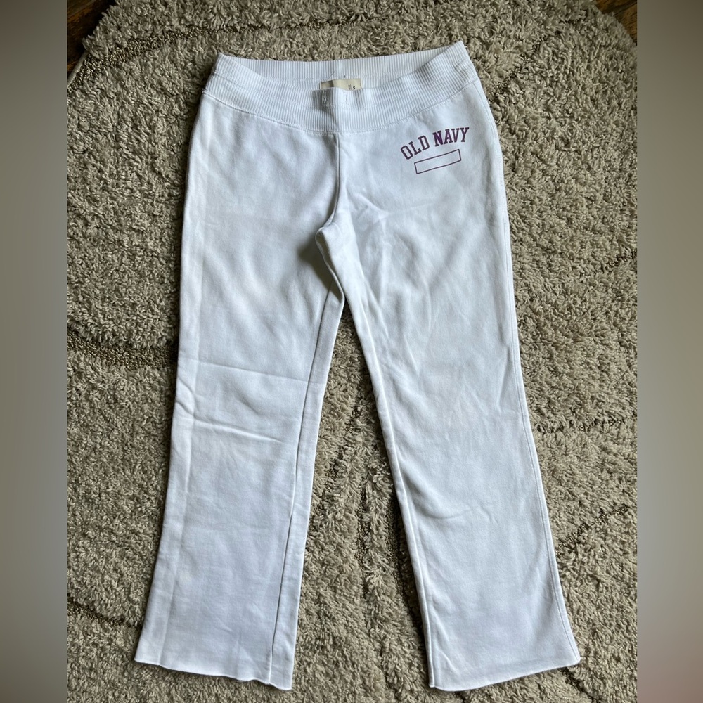 Old Navy White Sweatpants Y2k